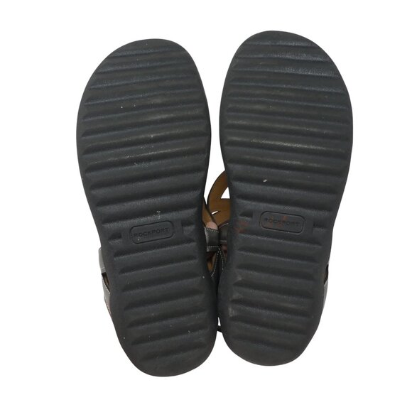 Rockport Ramona Pewter Silver T-Strap Thong Sandals Womens 8.5 - Picture 10 of 13